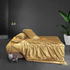 Literie en pure soie : draps de lit en soie et taie d'oreiller en soie