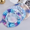 Bonnet Turban en soie de mûrier imprimé Tie-dye, 100%, prix de gros