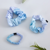 Tie-dye 19 momme imprimement fleurie 100% Silk Srunchies en stock