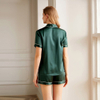 Ensemble de pyjama court élégant en soie pour femme
