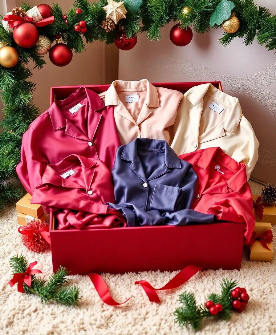 pyjama de Noël en soie