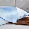 Taie d'oreiller en soie imprimée tie-dye avec fermeture d'enveloppe/fermeture à glissière cachée