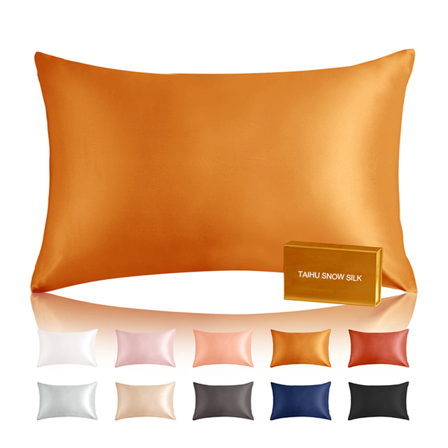 Taie d'oreiller enveloppe de luxe 100% soie de mûrier, 22mm, Stock 