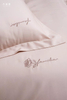 Taie d'oreiller en soie de mûrier Queen monogrammée