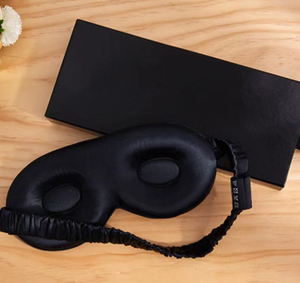 Masque oculaire pondéré en soie en soie 3D avec bande élastique