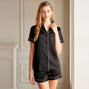 Ensemble de pyjama court élégant en soie pour femme