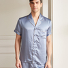 Ensemble de pyjama court classique en soie pour hommes