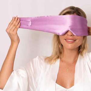 Masque de sommeil en soie de mûrier luxueux - masque oculaire en soie lavable et léger pour le sommeil profond